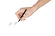 Pen in man's hand drowing Pen in man's hand drowing
