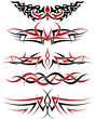 tribal tattoo set