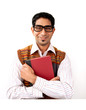 Mann mit Brille und Buch