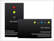 Led design business cards in black Led design business cards in black