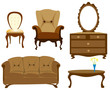 Vector: furniture collection isolated illustration furniture collection isolated illustration
