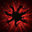Party Background, around the circle, vector illustration.