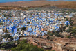 A view of the Blue City in Jodhpur, India.