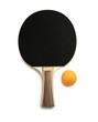Ping pong paddles and balls