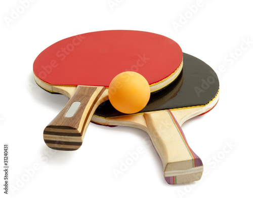 Foto: Ping pong paddles and balls Ping pong paddles and balls