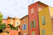 Colorful houses of Roussillon village, France