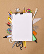 Photo: notebook and office supplies notebook and office supplies
