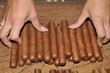 Holding famous cigar