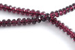 Crystal beads on white background.