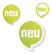 neu label grün