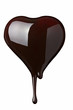 chocolate syrup leaking heart shape love