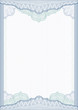 Classic guilloche border for diploma or certificate / vector/ A4