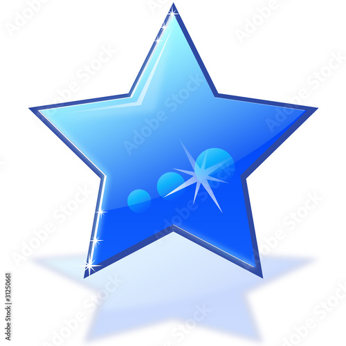 Vektor: blauer stern blauer stern