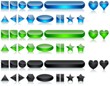 Shine Buttons Set - colored illustration