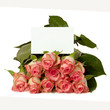 Roses with gift card