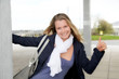 Beautiful smiling woman with thumb up