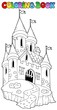 Coloring book with castle 1 Coloring book with castle 1
