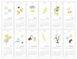 Set of twelve decorative monthly calendars for 2012 year Set of twelve decorative monthly calendars for 2012 year
