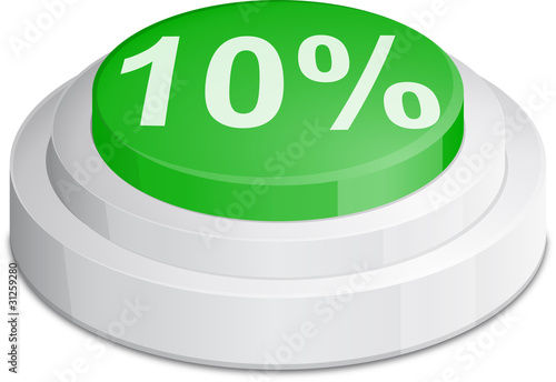 Vektor: green button 10 % green button 10 %
