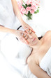 Massage spa. Facial treatment in a beauty salon.