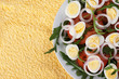 Healthy salad with eggs
