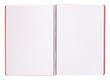 Isolated blank notebook