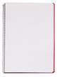 Isolated blank notebook
