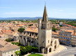 Tarascon and St. Martha's Church from atop the castle, France