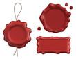Collection of wax seals, isolated. Collection of wax seals, isolated.