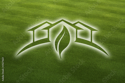 Photo: Ghosted Green House Over Fresh Cut Grass Ghosted Green House Over Fresh Cut Grass