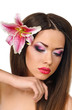 beauty with orchid
