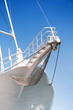 Prow of sailing boat