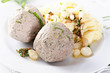 Leberknödel mit Kartoffelbrei