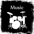 Drum music grunge background Drum music grunge background