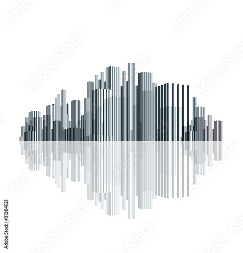 Illustration: 3d city skyline 3d city skyline