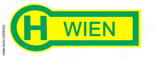 Illustration: bus stop sign vienna bus stop sign vienna