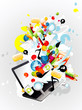 laptop elements abstract composition laptop elements abstract composition