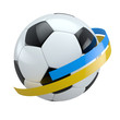 Fußball mit ukrainischen Nationalfarben Fußball mit ukrainischen Nationalfarben