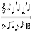 Vektor: music notation elements music notation elements