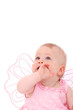 baby looking up