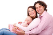young family sitting