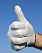 Golfer Giving Thumbs Up Sign