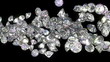 Loopable diamonds or gems flow with slow motion Loopable diamonds or gems flow with slow motion