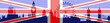London skyline with flag - vector