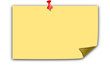 Post it mit rotem Pin
