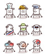 set of female avatars - business, health and leisure