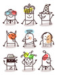 Vector: set of male avatars - with accessories set of male avatars - with accessories