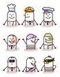 Vektor: set of male avatars - business, health and leisure set of male avatars - business, health and leisure