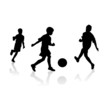 little soccer players silhouette little soccer players silhouette