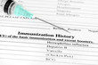 Immunization history form